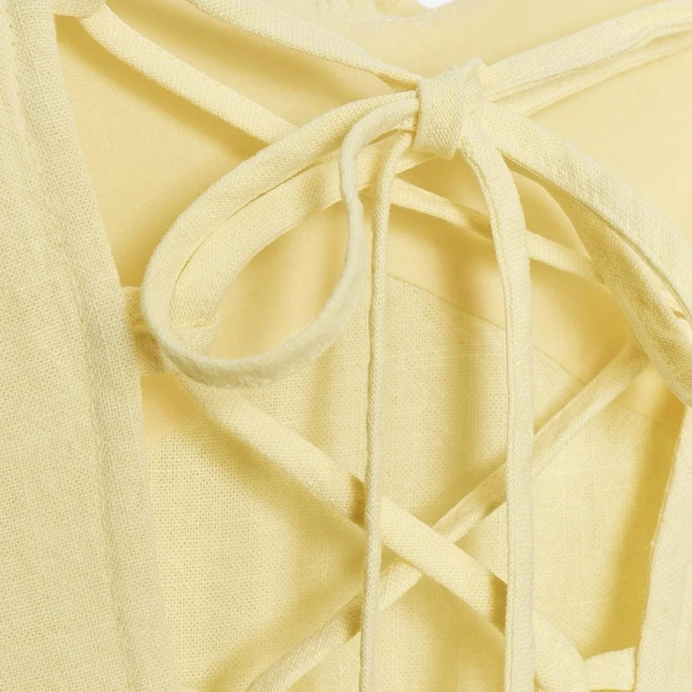 Zara Strapless Yellow Dress with Ruffle Detail - Picture 4 of 4